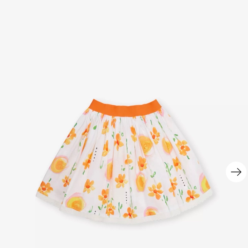 Marni Floral-Print Pleated Cotton Mini Skirt